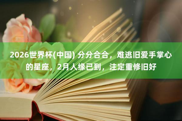 2026世界杯(中国) 分分合合,难逃旧爱手掌心的星座,2月人缘已到,注定重修旧好