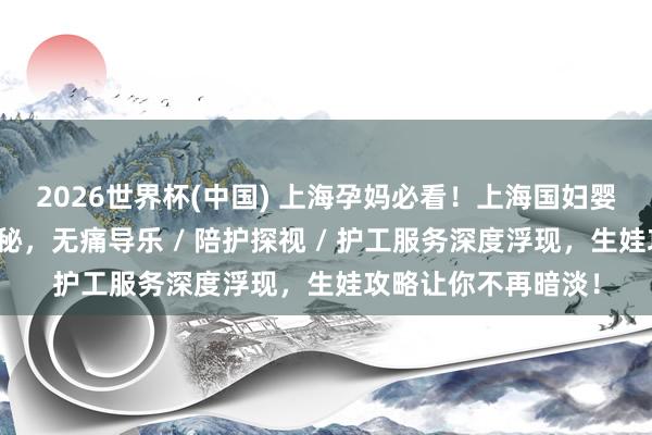 2026世界杯(中国) 上海孕妈必看!上海国妇婴产科全维度环境揭秘,无痛导乐 / 陪护探视 / 护工服务深度浮现,生娃攻略让你不再暗淡!