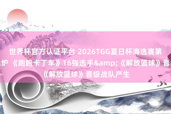 世界杯官方认证平台 2026TGG夏日杯海选赛第二周赛果出炉 《跑跑卡丁车》16强选手&《解放篮球》晋级战队产生