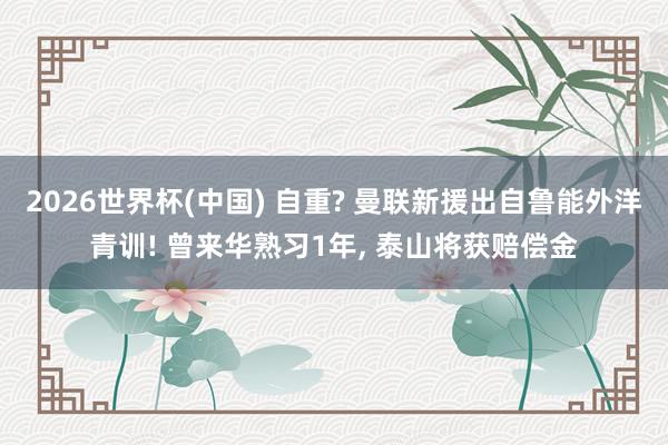 2026世界杯(中国) 自重? 曼联新援出自鲁能外洋青训! 曾来华熟习1年, 泰山将获赔偿金