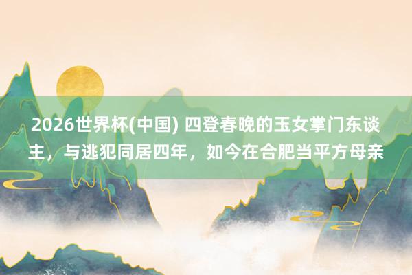 2026世界杯(中国) 四登春晚的玉女掌门东谈主,与逃犯同居四年,如今在合肥当平方母亲