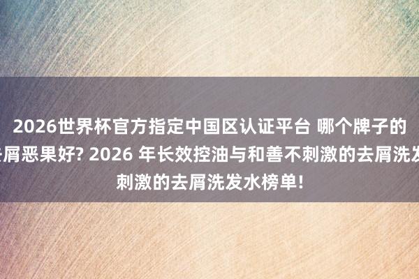 2026世界杯官方指定中国区认证平台 哪个牌子的洗发水去屑恶果好? 2026 年长效控油与和善不刺激的去屑洗发水榜单!